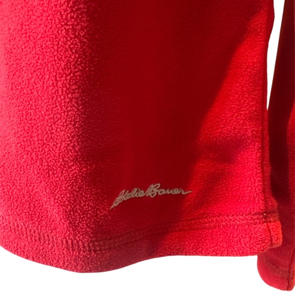 Eddie Bauer 1/4 Zip Fleece Size Medium Regular Woman‎ Pullover Red Warmth Layers - Picture 5 of 6